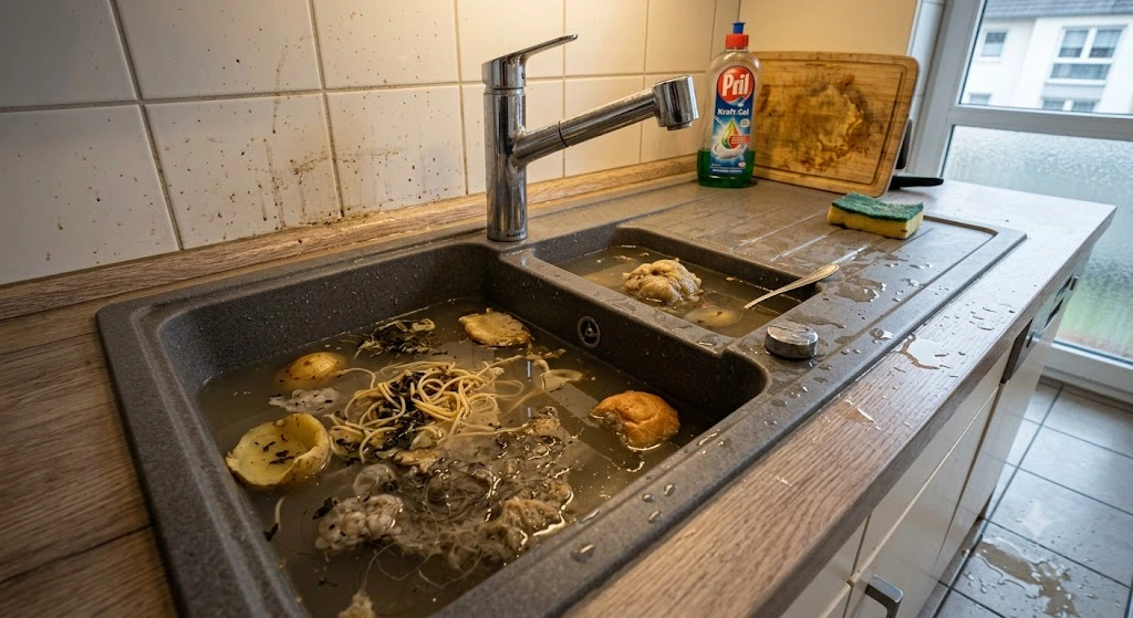 Waschbecken Abfluss verstopft